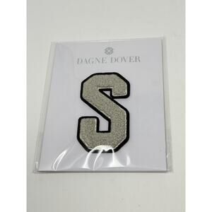 Dagne Dover Grey Silver Varsity Letter Sticker Patch "S" NEW
